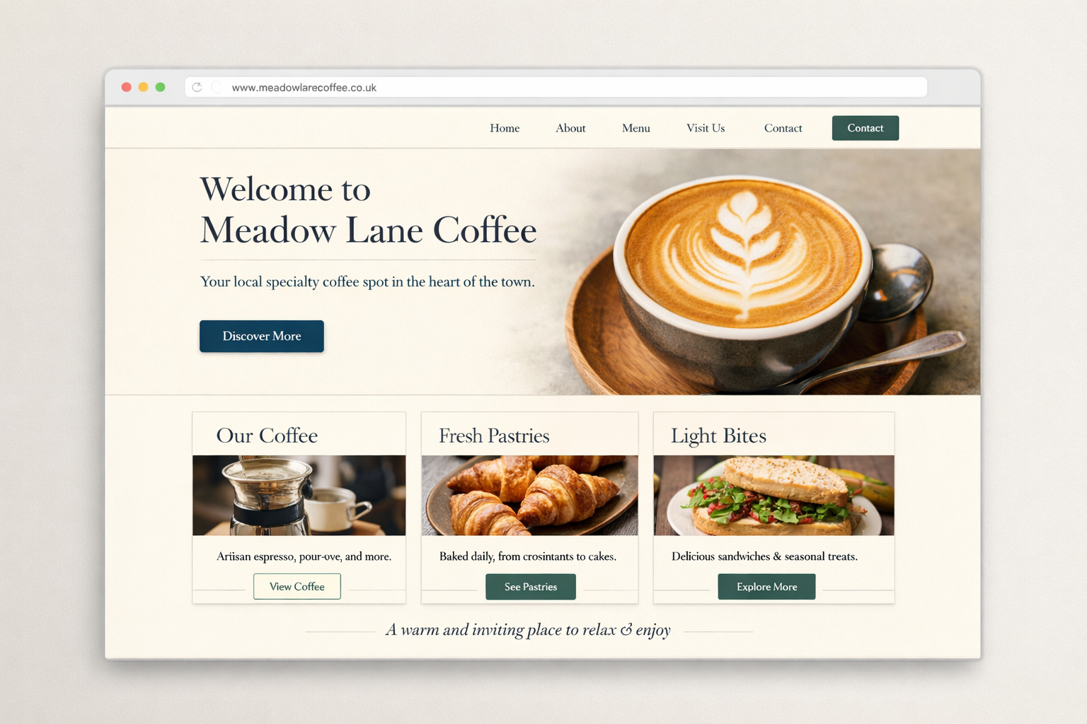 Café website
